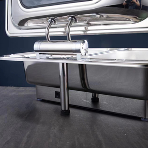 Chauffe-plats électrique de luxe 9L, hydraulique, argent et or, chauffe-plats intelligent à écran tactile, traiteur pour buffet - Product Image 3