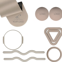 Ensemble de yoga et de pilates COMANA avec logo personnalisé, en caoutchouc PU, 5 mm, antidérapant, pliable, poids pour chevilles