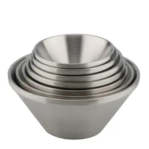 공장 도매 저렴한 304 그릇 더블 벽 스테인레스 스틸 수프 그릇