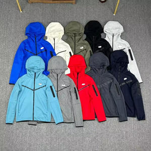 Tute Sportive da Uomo con Zip e Stampa Personalizzata in Cotone Tinta Unita e Pile Tecnico per Motocross e Corsa Taglie Forti Felpe con Cappuccio Tute da Ginnastica - Product Image 2