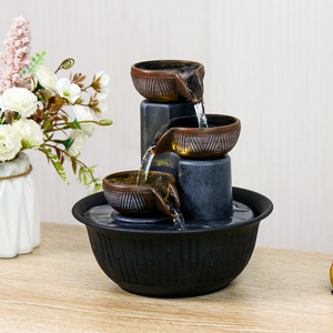 Small Desktop Fountain Water Feature For Living Room Office Desk Decoration Eco Friendly Handmade 110-230V - Product Image 2