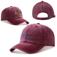 Gorras de Béisbol Vintage con Logotipo Desgastado, al por Mayor, para Hombre, Estilo Casual, de Algodón Lavado, Personalizables con Bordado