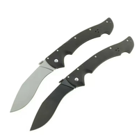 Navaja Plegable Kukri con Hoja de Acero 440C, Mango de ABS, Clip de Bolsillo, Bloqueo de Seguridad, Resistente, OEM