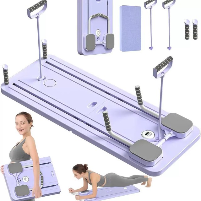 Pilates Board - Pilates Reformer Set, Multi-Purpose Foldable Pilates Reformer Board for Home, 5 in 1 Pilates Sliding Board
