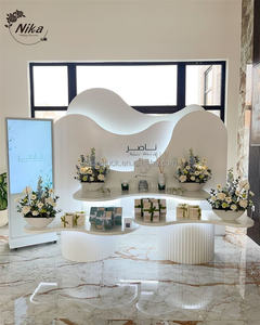 NIKA-Toile de fond de scène de mariage LED lumineuse, panneau multicouche lumineux, arc de fond en acrylique 3D pour décoration d'événements - Product Image 1