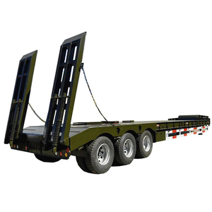 Semirremolques de Cama Baja de Acero de 40 pies, 3 Líneas y 6 Ejes, de Alta Calidad para Transporte de Carga - Product Image 4