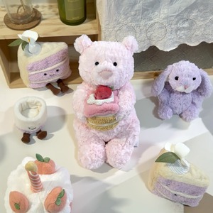 Peluche Jelly Cats Ours Rose Gâteau aux Fraises avec Sac Anti-Poussière Offert – <span class=keywords><strong>Animal</strong></span> en Peluche Fantaisie pour Décoration de Chambre d'Enfant – Boutique Esthétique - Product Image 3