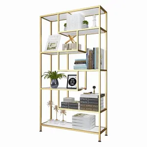 2021 Nordic Wrought Iron Display Simple Home Bookshelf Floor-Standing Office Iron Shelf Customization