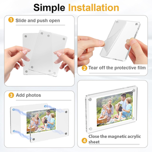 Tùy Chỉnh Acrylic Tủ Lạnh Từ Khung Ảnh Cá Nhân Khung Ảnh Với Gia Đình Chân Dung Và Hình Ảnh - Product Image 3