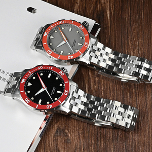 Montre Mécanique Automatique de Plongeur de 39.5mm pour Homme, Design Original, <span class=keywords><strong>Bracelet</strong></span> en Acier Inoxydable <span class=keywords><strong>Milanais</strong></span>, Étanche, Lumineux, NH35, 200m - Product Image 3