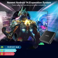 TV98 ATV Plus TV Box Android 14 8GB 128GB 4K 8K Quad Core WiFi 4G 5G BT5.0 Streaming para Ethernet de 10/100Mbps