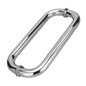 Poignée de tirage murale moderne sans cadre en acier inoxydable pour porte de douche, barre porte-serviettes pour porte en verre de salle de bain d'appartement ou d'hôtel, installation facile - Product Image 3