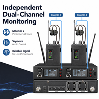 Système de monitoring intra-auriculaire stéréo EM2040 pour les performances sur scène, les répétitions de groupe, et les studios à domicile