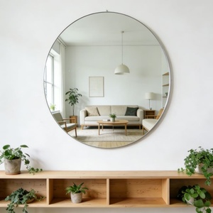 Wholesales Round <b>Mirror</b> New Customized Eco-friendly Waterproof Wall Hanging Indoor <b>Mirror</b> for Bathroom Bedroom Living Room Decor - Product Image 2