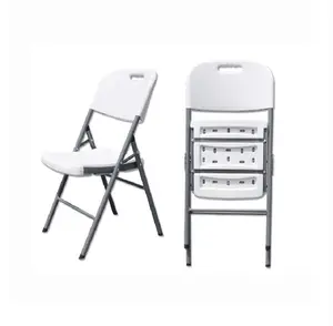 UV הגנה זול חיצוני פלסטיק כיסא, לבן מתקפל פלסטיק כיסא מחיר, מפעל ישיר stackable לפוצץ יצוק פלסטיק כיסא