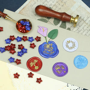 Perles de cire à cacheter dorées de 1kg pour timbre de sceau de cire de forme spéciale décorative - Product Image 4