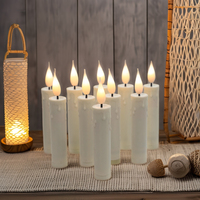 Lilin Elektronik LED dengan Remote Control 10 Tombol, Dioperasikan dengan Baterai AA, Lampu Lilin Hangat untuk Dekorasi Pesta Ramadan, Rumah, dan Pernikahan.
