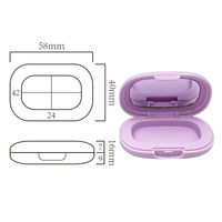 Nouvelle mini boîte à poudre personnalisée avec palette de fard à paupières compacte miroir Blush matériau d'emballage de boîte en plastique vide pratique