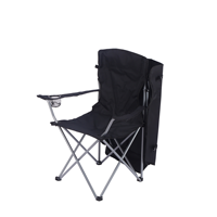 Chaise de camping pliable portable, chaise de jardin d'extérieur avec poche de rangement, porte-gobelet, siège en tissu, structure en acier
