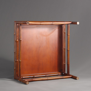 Handmade Rattan <b>Coffee</b> <b>Table</b> Red <b>Bamboo</b> Square Low Tea <b>Table</b> For Living Room Indoor Use - Product Image 4