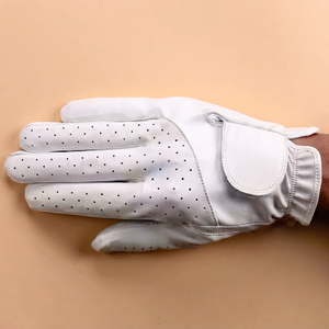 Gant de golf en cuir de cabretta, peau de mouton, OEM personnalisé, respirant, blanc, équipement sportif, personnalisable, homme femme - Product Image 1