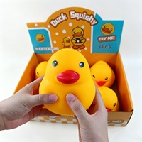 Jouet Squishy Canard Géant Jaune en Plastique pour Filles, à Remontée Lente, Anti-Stress, Décompression, Fidget, Surdimensionné