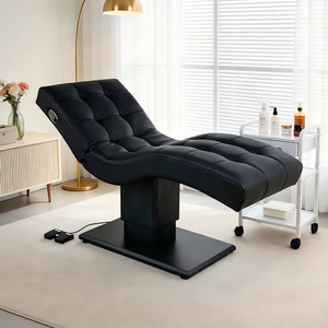 Lit de beauté électrique incurvé pour cils, lit facial de luxe avec mousse à mémoire de forme pour esthéticienne, mobilier de salon de cils - Vente chaude - Product Image 1