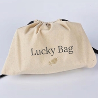 Sac cadeau en coton naturel avec logo personnalisé, pochette d'emballage imprimée pour Abaya, chaussures, shopping