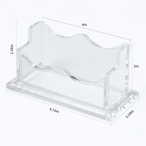 Bán buôn ép phun Máy tính để bàn Acrylic chủ thẻ kinh doanh rõ ràng nhự<span class=keywords><strong>a</strong></span> đứng máy tính để bàn thẻ tổ chức - Product Image 2