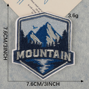 Parche bordado termoadhesivo de tela duradera para camping, con logotipo personalizado y patrón de letras, al por mayor - Product Image 4