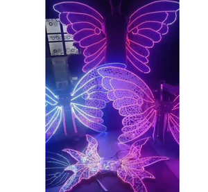 <span class=keywords><strong>Meilleur</strong></span> danseur Led Wings Costume de danse <span class=keywords><strong>du</strong></span> ventre Fairy Wings Cosplay pour la performance - Product Image 1