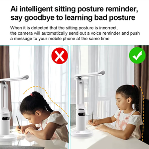 Lampe de bureau LED intelligente WiFi pour étudiants, avec caméra de sécurité et détection de posture pour l'étude et les cours <span class=keywords><strong>à</strong></span> <span class=keywords><strong>distance</strong></span> - Product Image 6