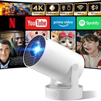Projecteur portable à rotation 180°, Android 11 TV, 200 lumens ANSI, 720P natif, prise en charge 4K, batterie intégrée, Wi-Fi double bande 6, BT 5.4