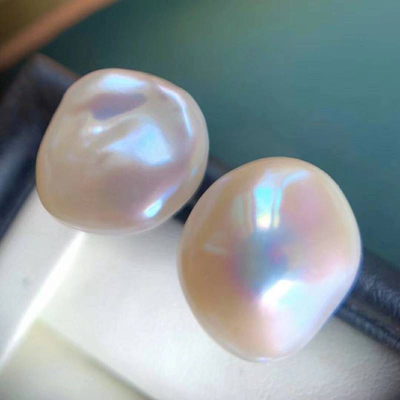 100 Handmade Natural Pearl Earrings 14K