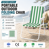 Chaise pliante d'extérieur économique à siège bas, chaise de plage portable au nouveau design en tissu Oxford 600D pour le camping