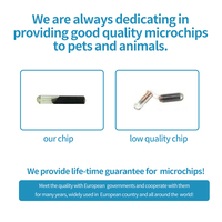 Étiquette RFID en verre réinscriptible BioGlass EM4305, transpondeur de microchip pour animaux de compagnie, pour l'identification animale et la médecine vétérinaire