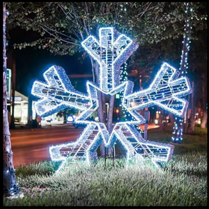 New year waterproof IP65 Large LED <b>snowflake</b> motif <b>light</b> for Christmas outdoor decoration - Product Image 6
