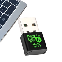 WiFi6 BT 900Mbps kartu jaringan USB eksternal Mini, akses komputer bebas Driver penerima nirkabel dengan ketersediaan stok