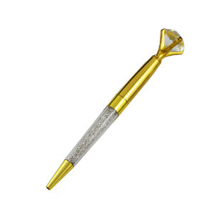 ปากกาเพชรประดับคริสตัล ของขวัญงานแต่งงาน ปากกาเจมท็อป ปากกาสั่งทำโลโก้ ปากกาหรูหราประดับเพชรเม็ดใหญ่ - Product Image 6