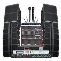 Système de sonorisation professionnel Aku Si LA Oak Stage pour terrain de basket scolaire et bar, avec sonorisation Line Array haute puissance