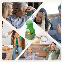 Porte-clés jouet lézard réaliste personnalisé avec lumière, écologique, léger, pendentif pour sac pour enfants