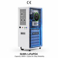 Station d'alimentation fiable à batterie lithium 3,6 kW 5 kWh, système de stockage d'énergie commercial pour usage d'urgence au bureau et à domicile