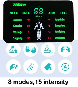 Équipement de physiothérapie rechargeable à double canal 8 modes 16 unités EMS stimulateur musculaire avec pantoufle de massage