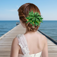 Dekorasi Pesta Hawaii Buatan Baru 8 Warna Jepit Rambut Bunga Lili Laba-laba Beludru Bunga Busa untuk Wanita