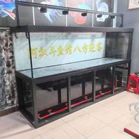 Aquarium à filtration inférieure de style industriel, réservoir Creek en verre extra clair pour salon et maison, réservoir planté naturel