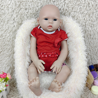 17.5 pouces Full Body Silicone Baby Doll Chauve Réel Réaliste Reborn Poupées pour DIY Lovers Collectionneurs