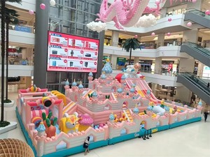 Château gonflable géant Wolong sur le thème du château féerique, toboggan gonflable en PVC, structure de jeux commerciale pour enfants, <span class=keywords><strong>location</strong></span> pour parcs d'attractions - Product Image 5