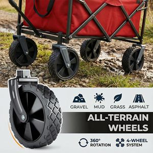 CZFIT Custom Adjustable Portable Collapsible Folding Outdoor Garden Zipper Open Sideways <b>Trolley</b> Beach Picnic Camping Wagon Cart - Product Image 5
