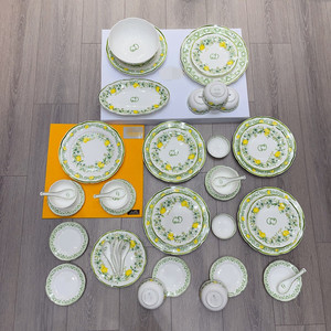 Ready to Ship Porcelain Classic Lemon Design Ceramic <b>Dinner</b> Plate <b>Set</b> Dinnerware Personal Use - Product Image 1