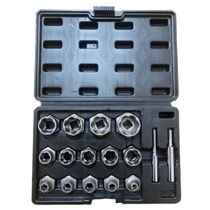 SS24530A, 16 piezas, extractor compacto de tuercas y pernos, juego de punzones y pasadores para eliminación de daños rotos, acero Cr-mo de <span class=keywords><strong>8</strong></span> - 27mm - Product Image 1